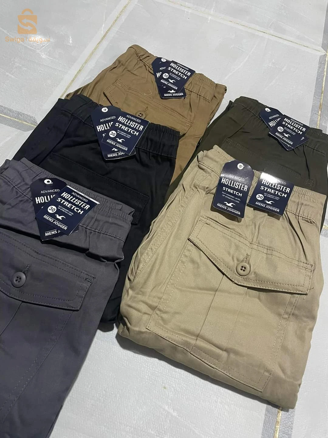 سروال كارغو هوليستار 
تيسي إلاستيكي 
تخفيض للمقاسات 30 و 32 
تدي كتر من واحد  السعر يزيد ينخفض