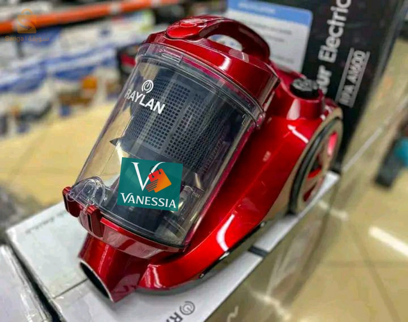 Aspirateur marque Raylan couleur rouge