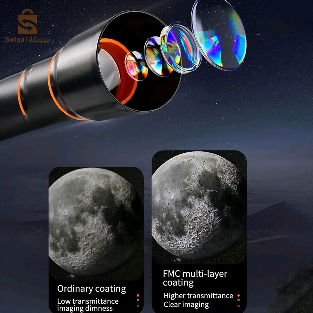 Télescope réfracteur d’ouverture pour observer les étoiles avec trépied réglable