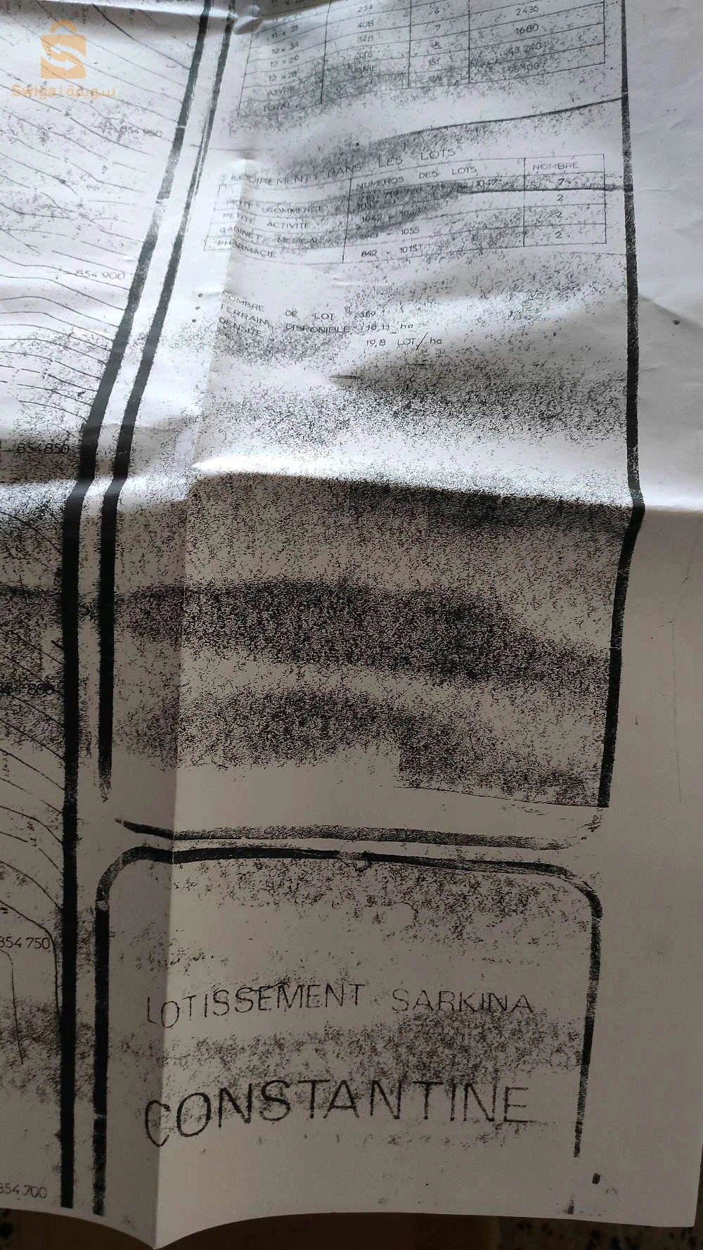 lot n=952 superficie 245 m² situé a Constantine