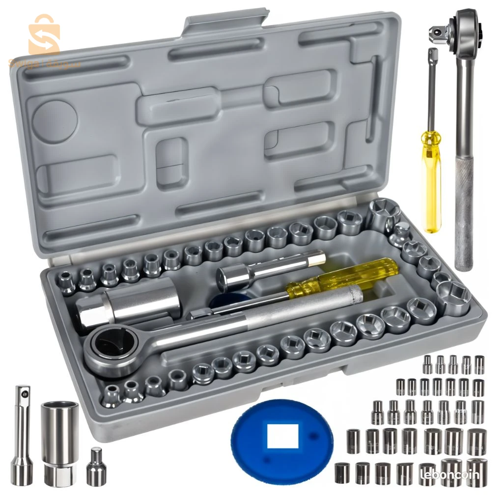 Caisse De 40 Clés À Douilles Mixtes 1/4″ Et 3/8″ Aiwa