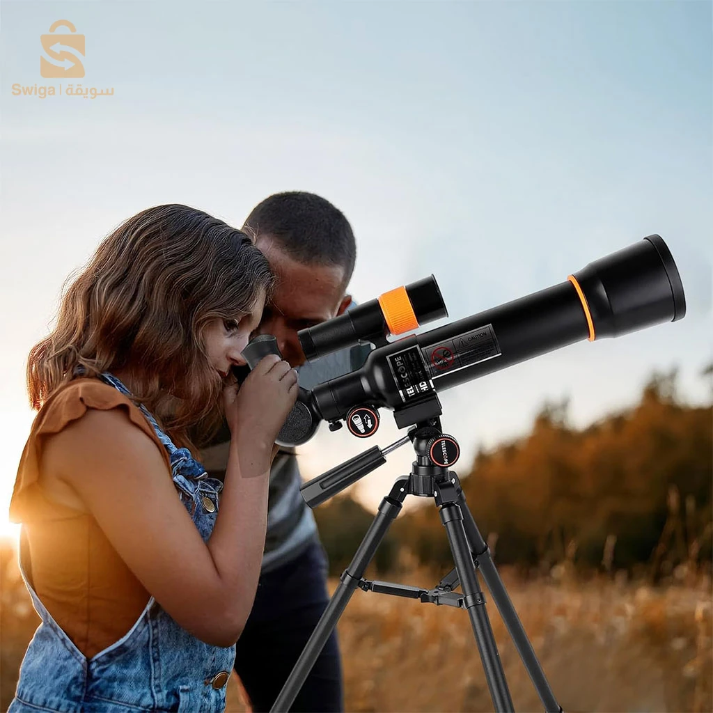 Télescope réfracteur d’ouverture pour observer les étoiles avec trépied réglable