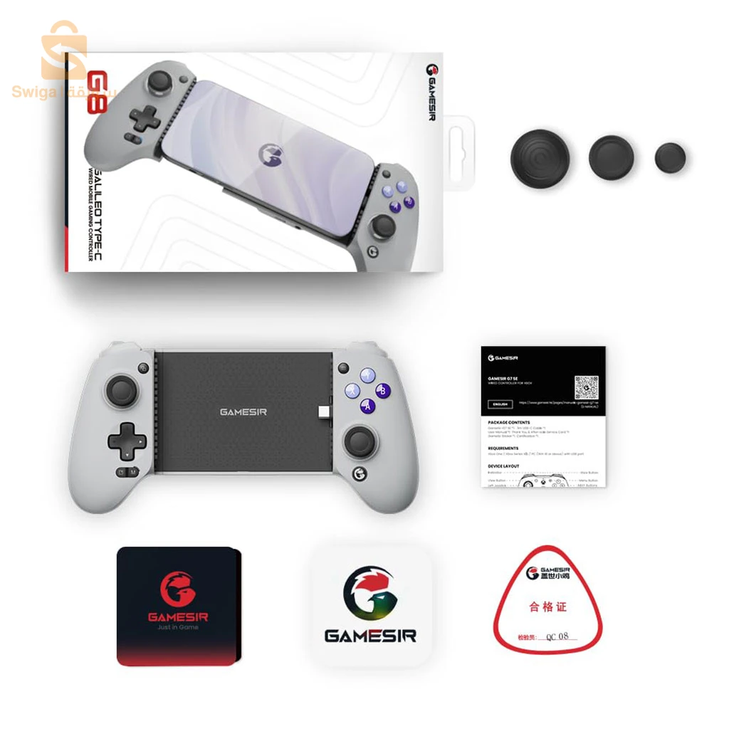 Manette de jeu mobile GameSir G8 Galileo Type-C pour Android et iPhone 15 1 Mois Game Pass Ultimate