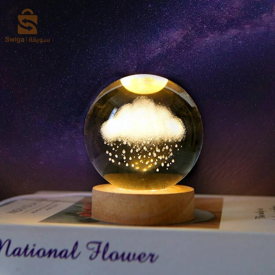 ? Veilleuse Boule de Cristal USB – ضوي لياليك بلمسة سحرية ودفء! ?