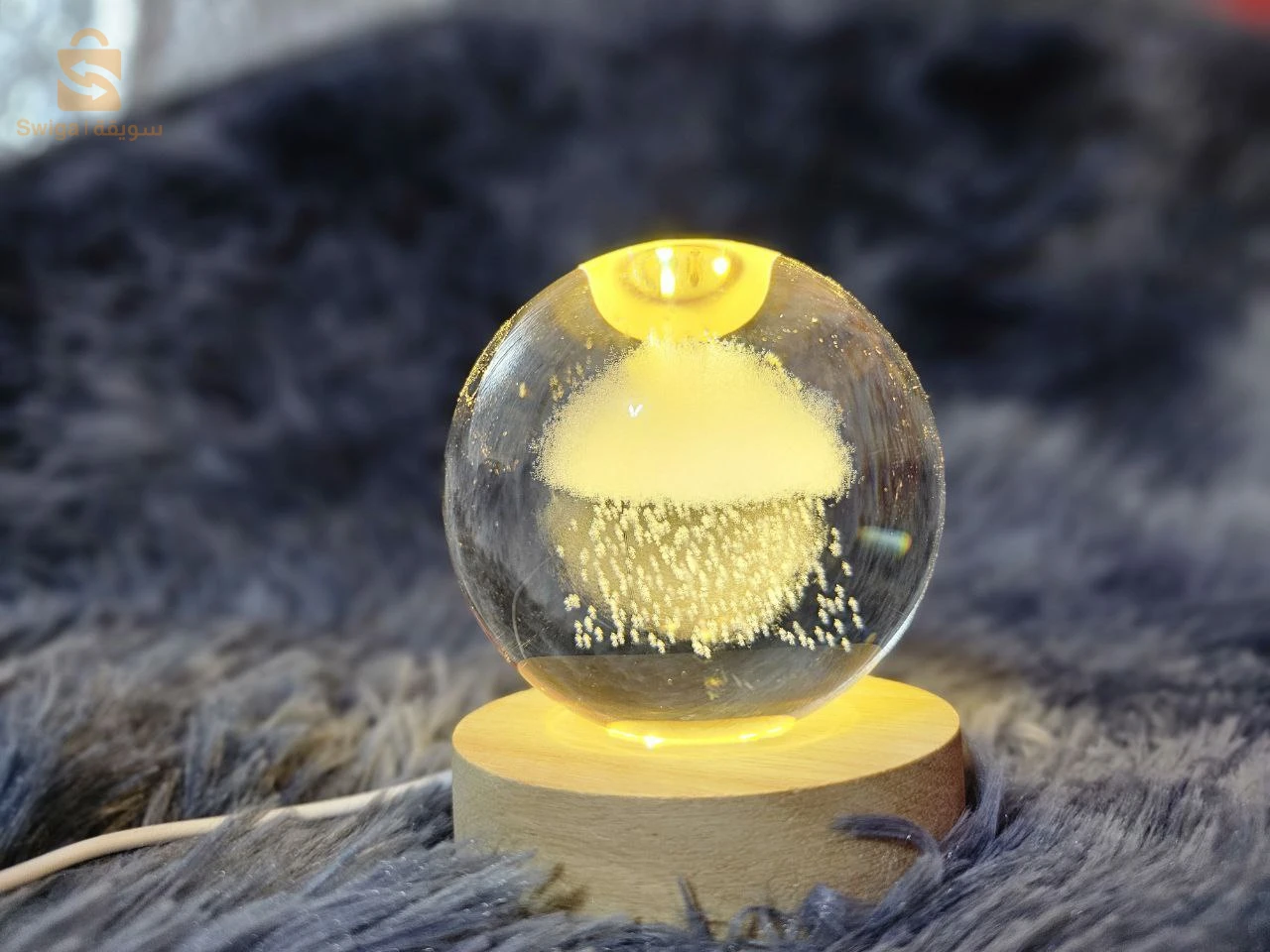 ? Veilleuse Boule de Cristal USB – ضوي لياليك بلمسة سحرية ودفء! ?