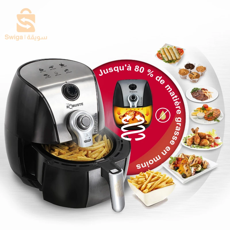 Robuste Friteuse Électrique Sans Huile – Air Fryer – 3.2 Litres – 1500 Watts – مقلاة هوائية