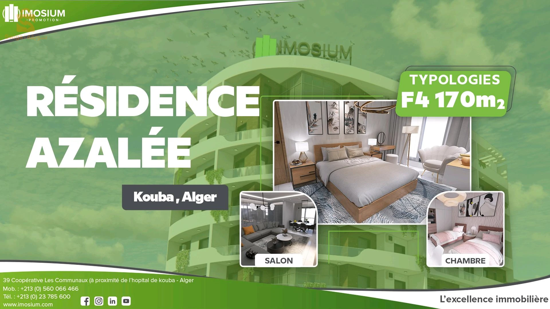 APPARTEMENT F4 126 m² à vendre dans la résidence azalée