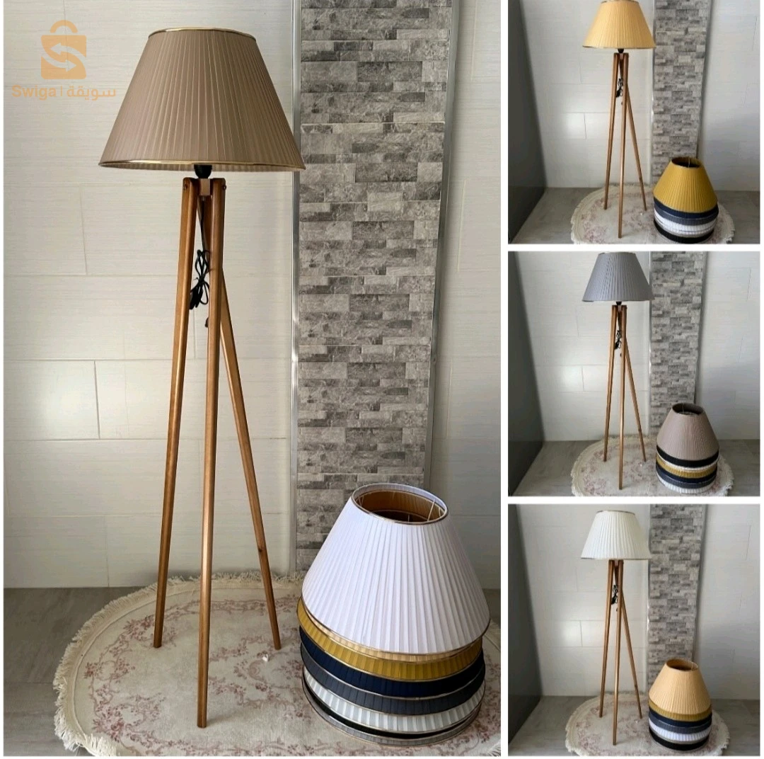 lampadaire scandinaves en Hétre & Bois Rouge
