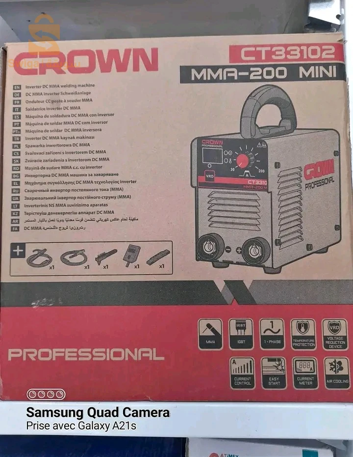 🔥 آلة لحام كراون MMA-200 MINI – احترافية وقوة في متناول يديك! 🔥