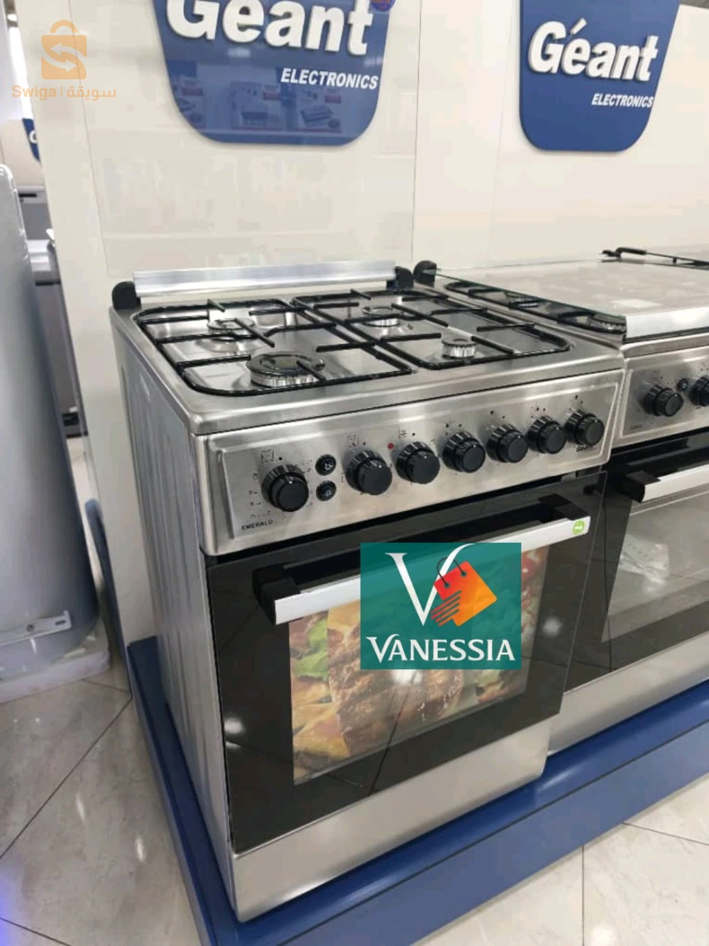 Cuisinière marque géant emerald inox ventiller