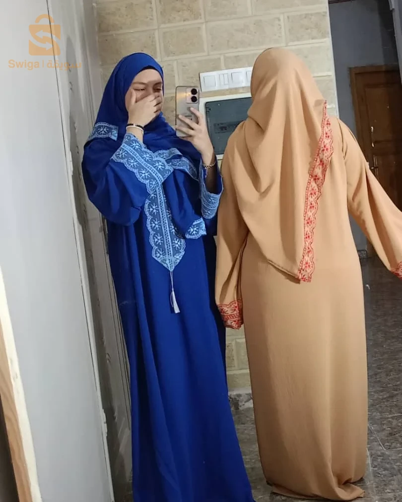طقم صلاة فضفاض قماش كراب زارا  للرمضان الكريم
