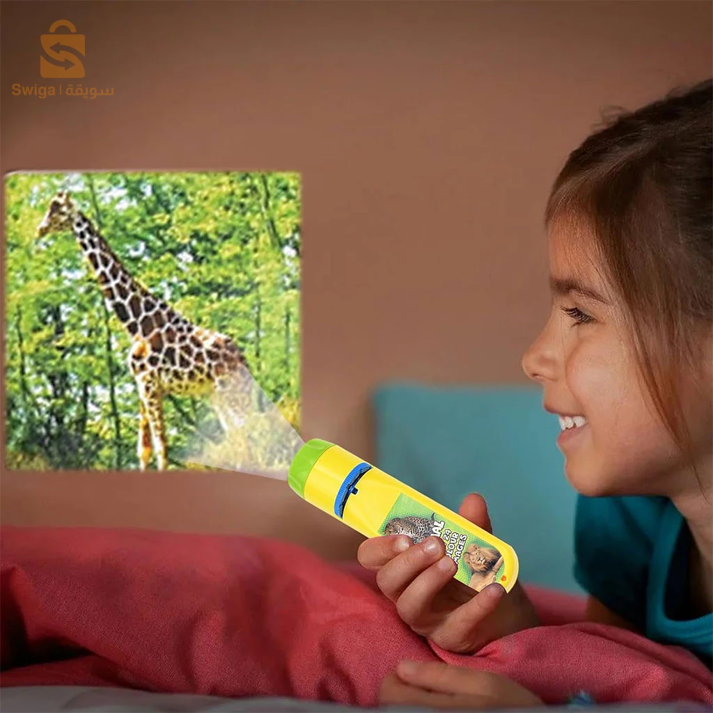 Projecteur Lampe de Poche pour Enfants avec 3 disques 24 Images - جهاز عرض الصور الملونة