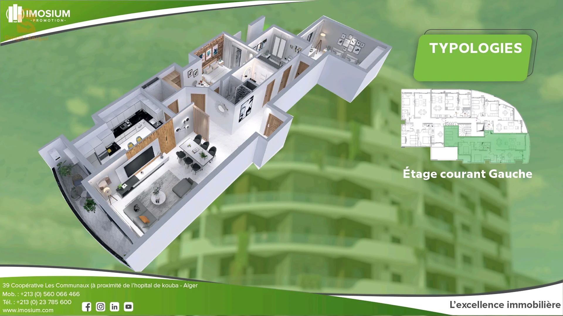 APPARTEMENT F4 138 m² à vendre dans la résidence azalée