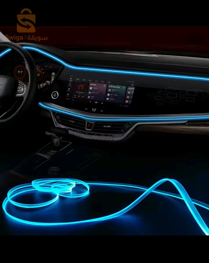 fibre optique lumineux et led voiture bluetooth