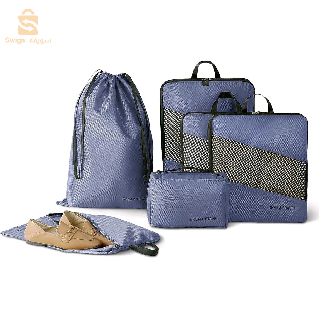Lot de 6 sacs de voyage et compression extensibles pour valises