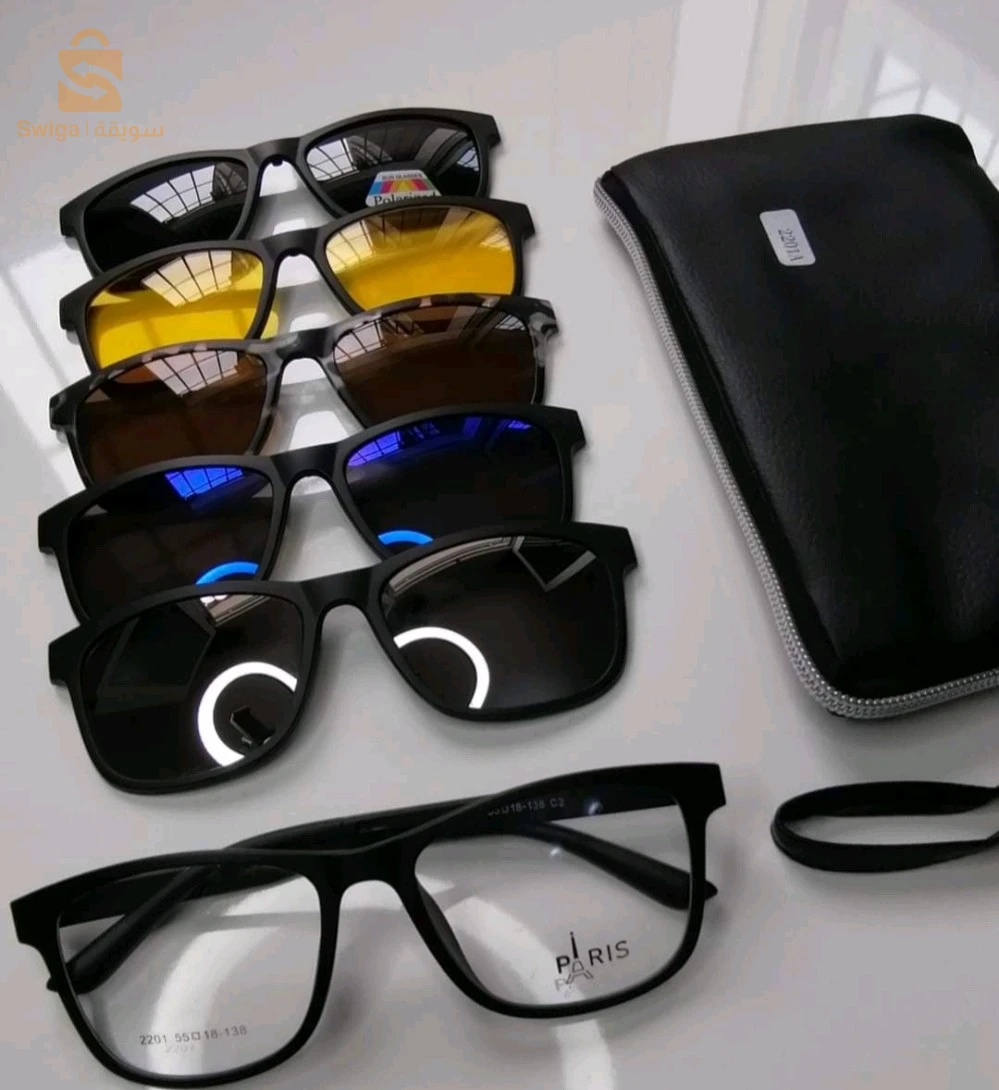 نظارة 6 في 1 2202A بصرية/شمسية/ليلية(توصيل لكل مكان ❤️)