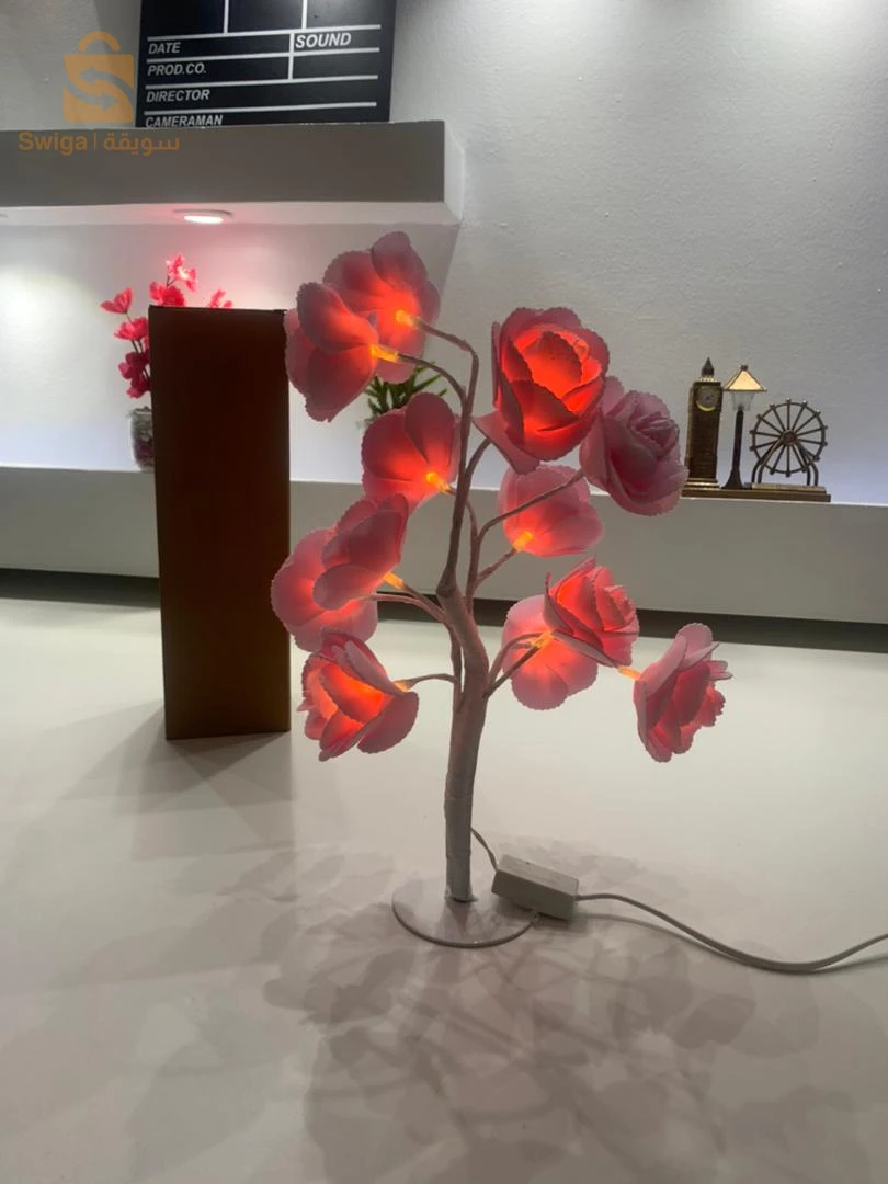 Lampe de Table fleur avec LED – مصباح طاولة زهور