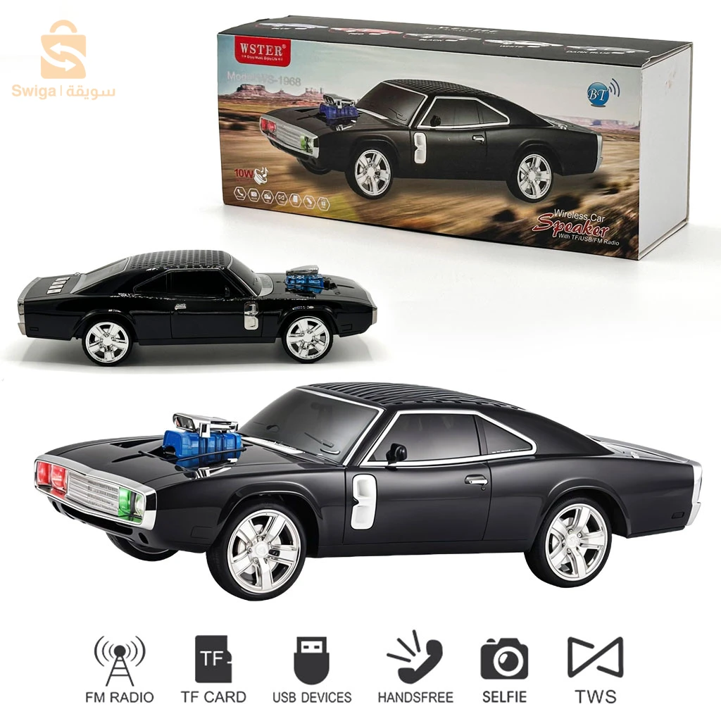 Haut-parleur Bluetooth Sans Fil en Forme de Voiture Pontiac – مكبر صوت بلوتوث لاسلكي على شكل سيارة