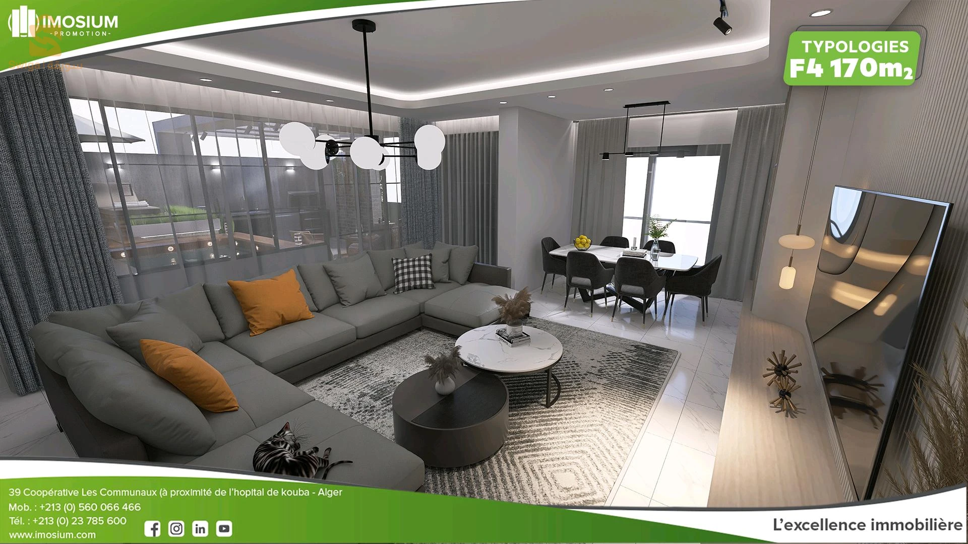 APPARTEMENT F4 126 m² à vendre dans la résidence azalée