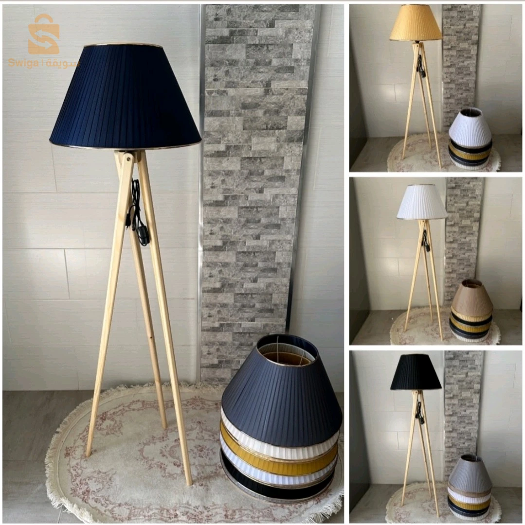lampadaire scandinaves en Hétre & Bois Rouge