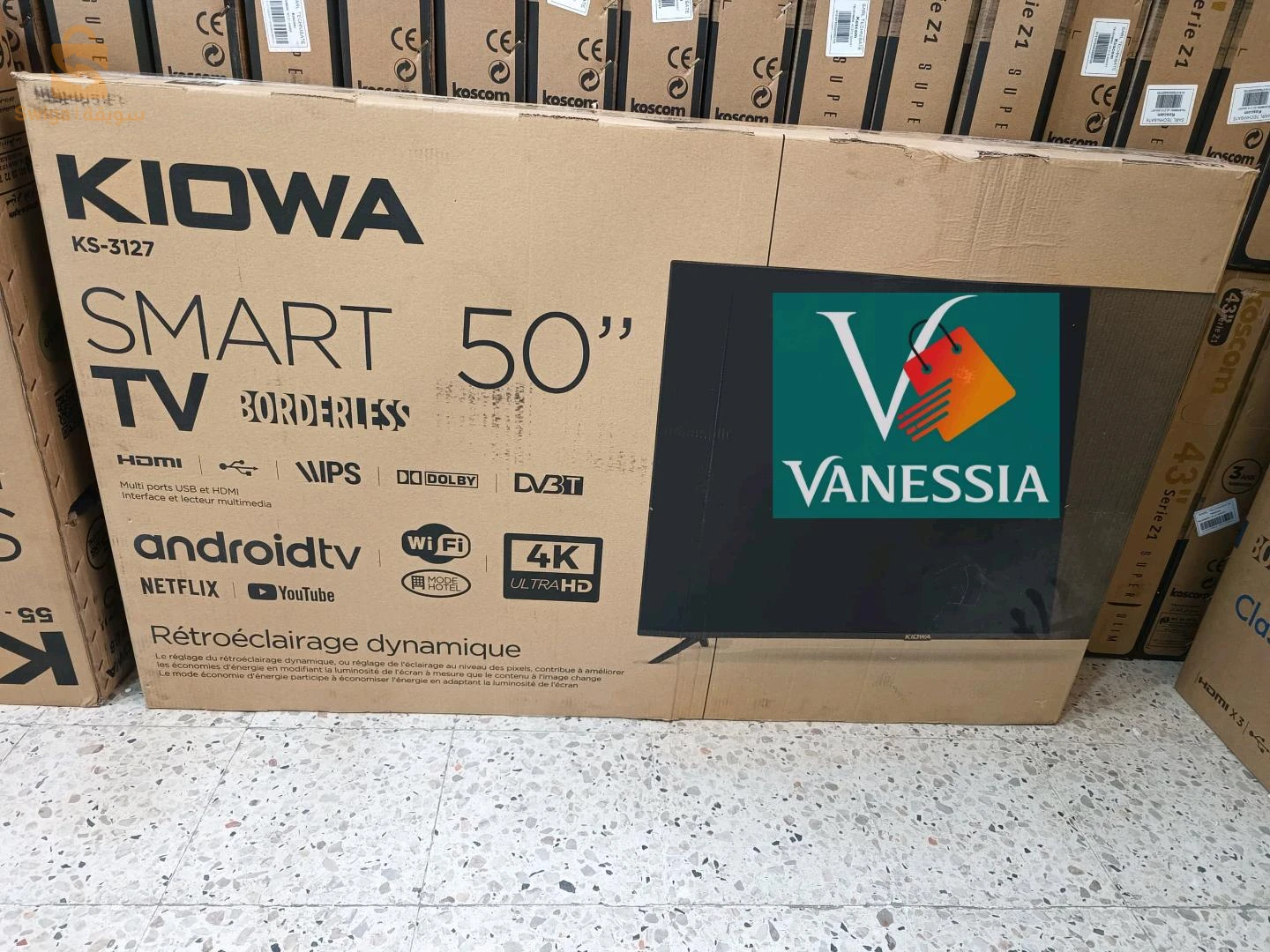 Télévision 50p smart Android marque kiowa 4k