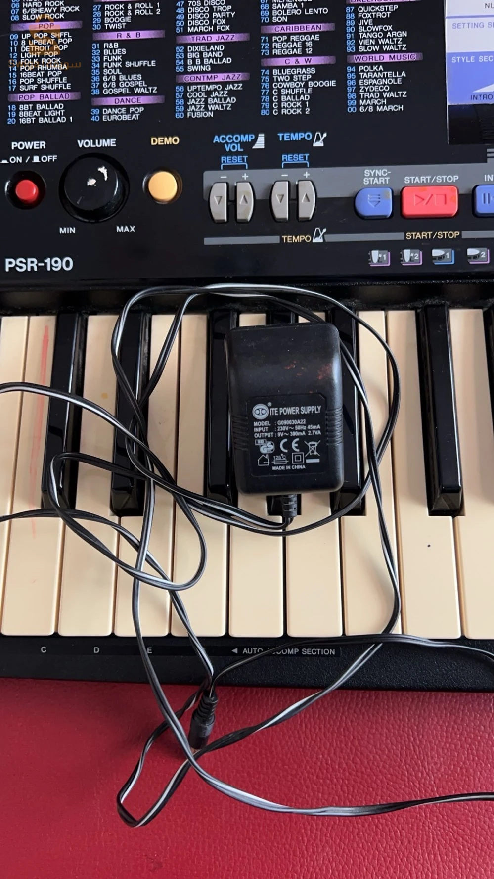 Yamaha psr-190 portatone