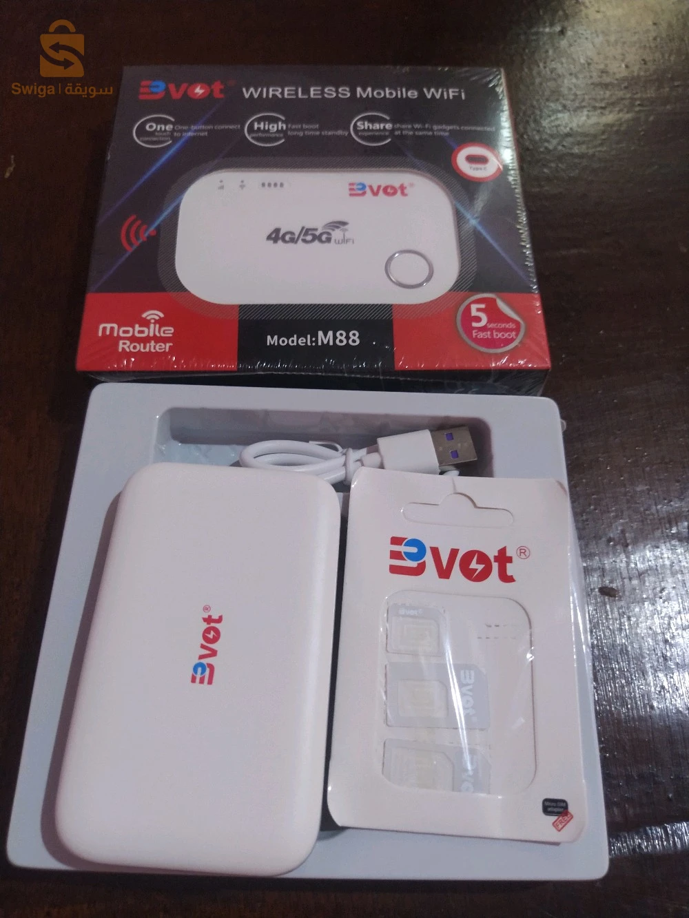 مودام 4G/5G من Bvot تركب فيه إي شريحة تريد