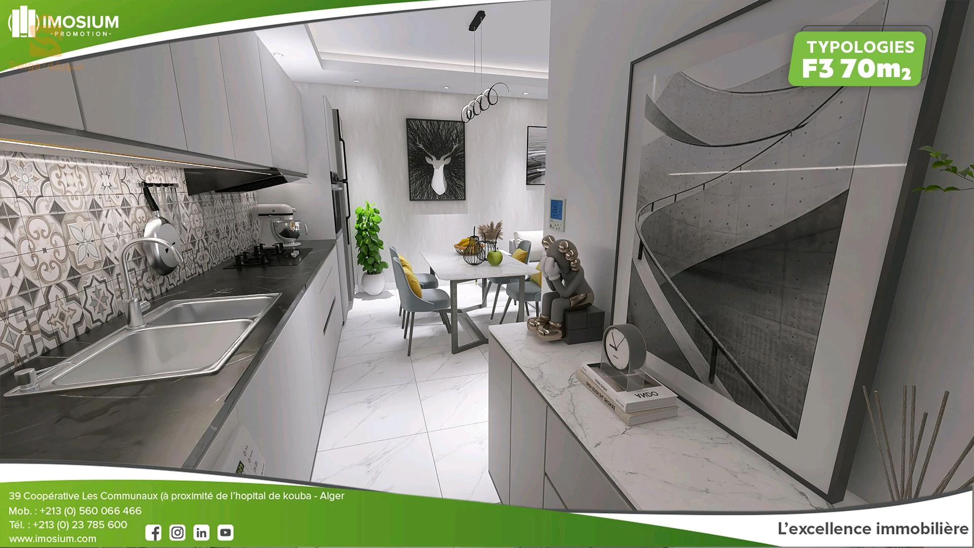 APPARTEMENT F4 126 m² à vendre dans la résidence azalée