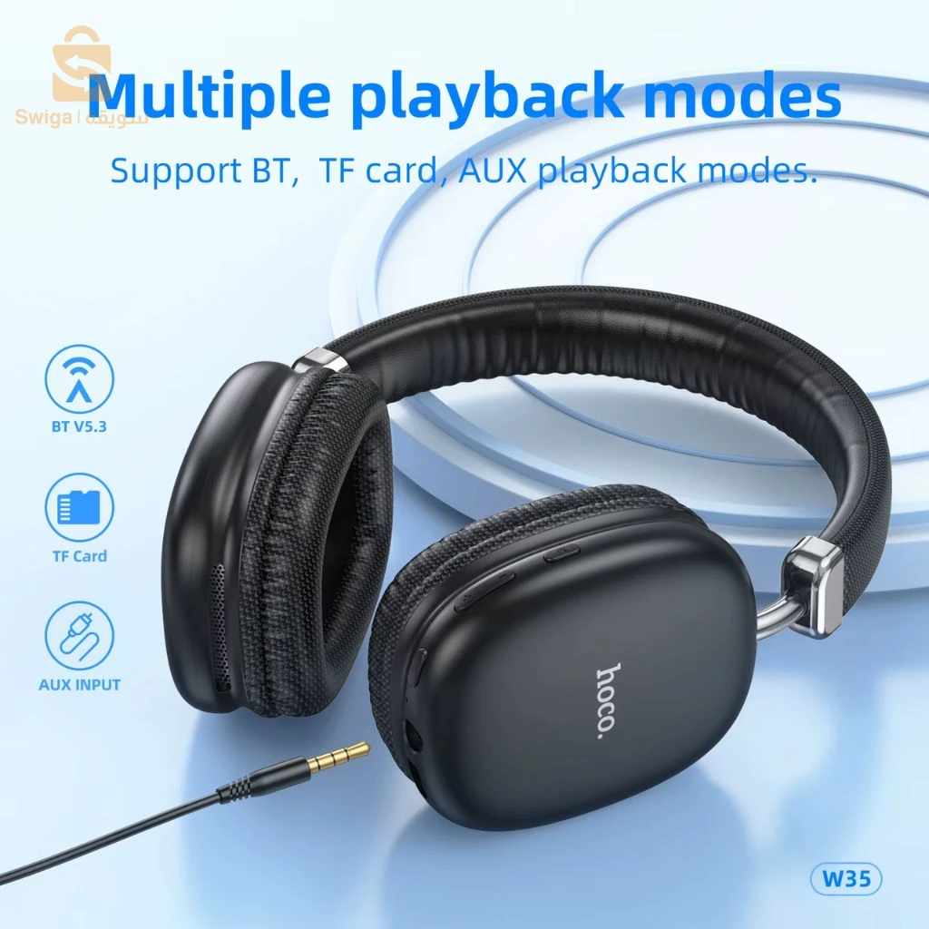 Casque Audio Sans Fil HOCO W35 HiFi Bluetooth 5.3 – سماعة رأس لاسلكية