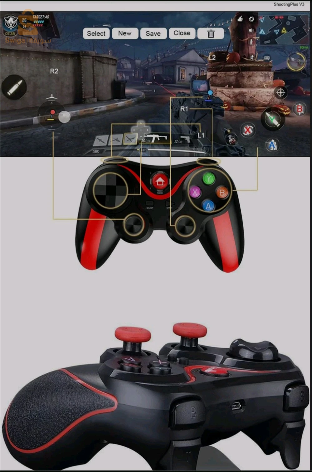 Manette de jeu mobile pour iPhone/Android V13وحدة تحكم الألعاب المحمولة لأجهزة iPhone/Android V13