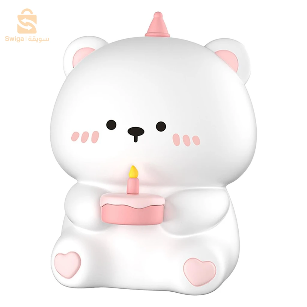 Veilleuse en Silicone Forme d’ours pour Chambre d’enfant Rechargeable
ضوء ليلي السيليكون لغرفة الأطفال القابلة لإعادة الشحن