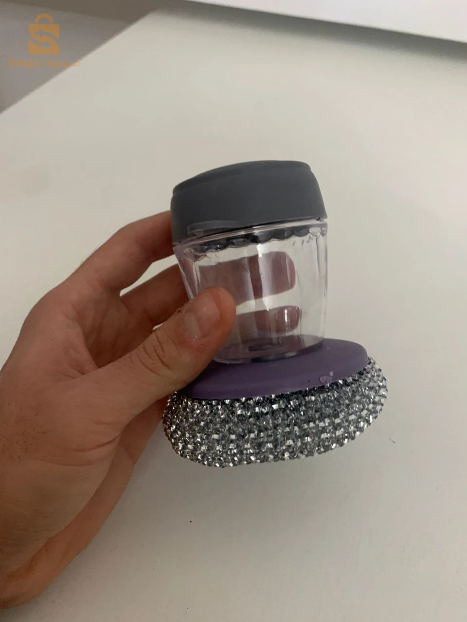 فرشاة يدوية بموزع صابون ✅
