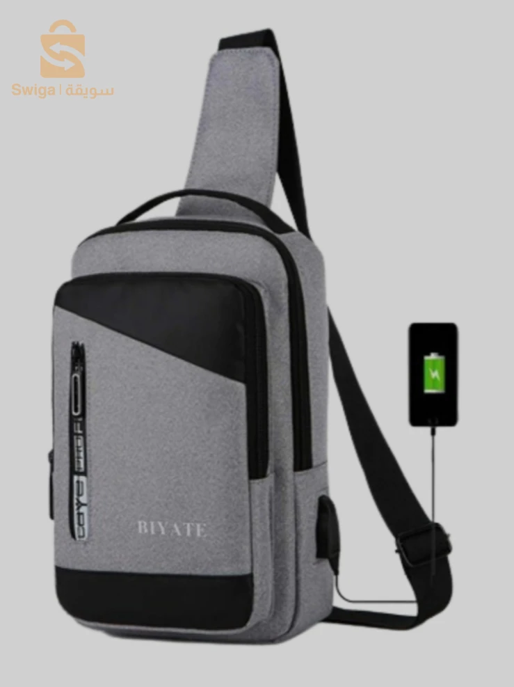 Sacoche à bandoulière Pour Homme avec chargement USB
حقيبة كتف رجالية مزودة بشحن USB