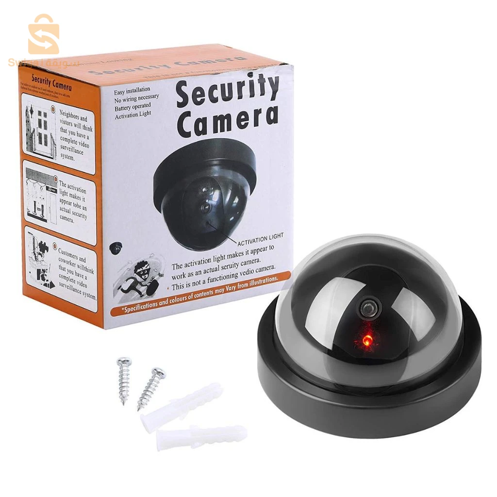 Caméra Factice de Surveillance Dôme avec LED Clignotante – كاميرا مراقبة وهمية مع ضوء
