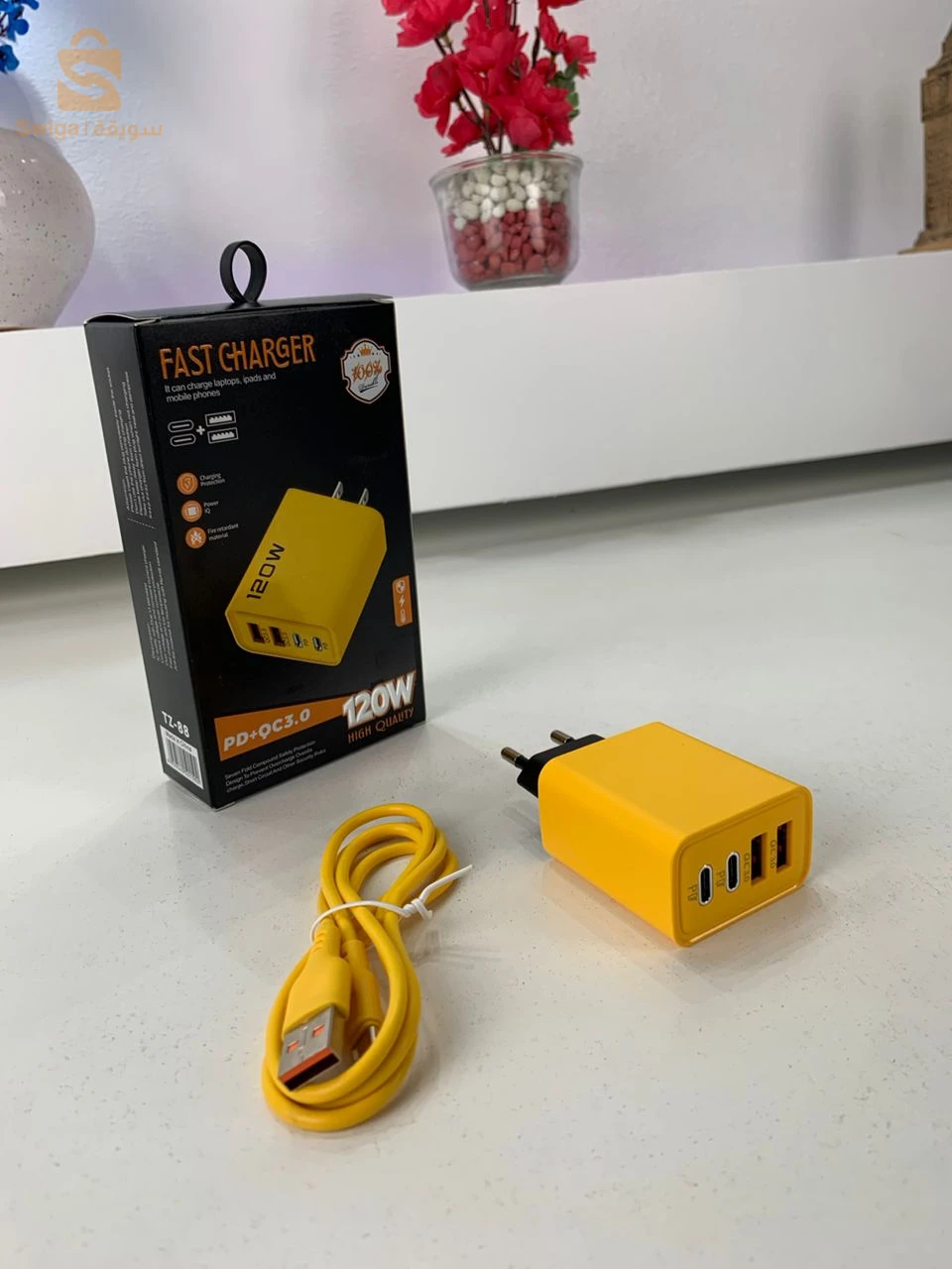 Chargeur Rapide USB Type-C 120W  – شاحن سريع  بقدرة 120 واط