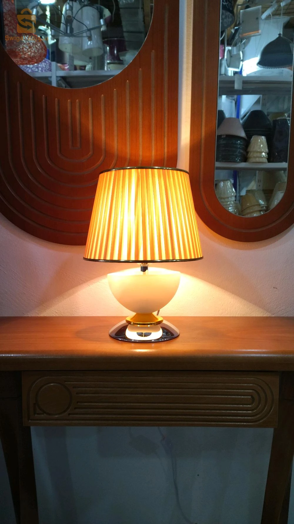 Veilleuses en verre argenté et doré