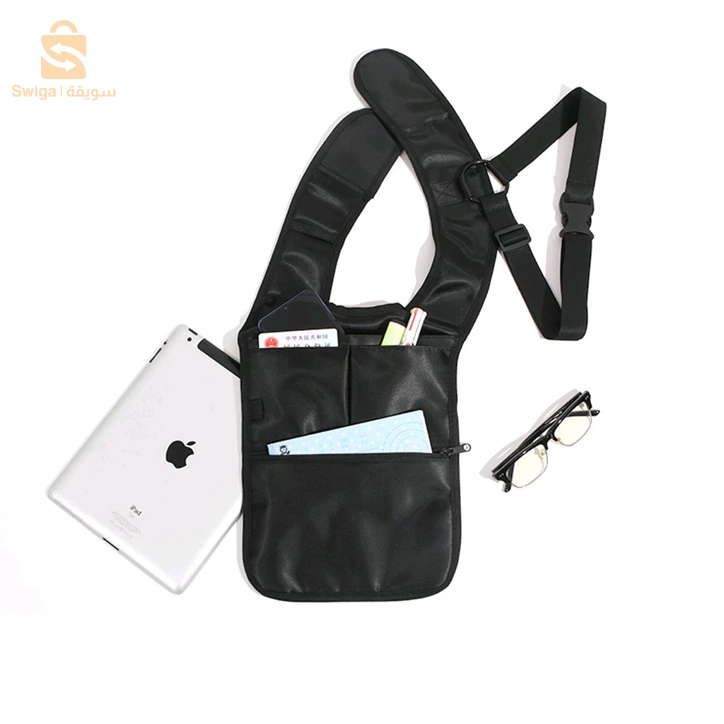 Sac à bandoulière anti-vol dissimulé sous les aisselles