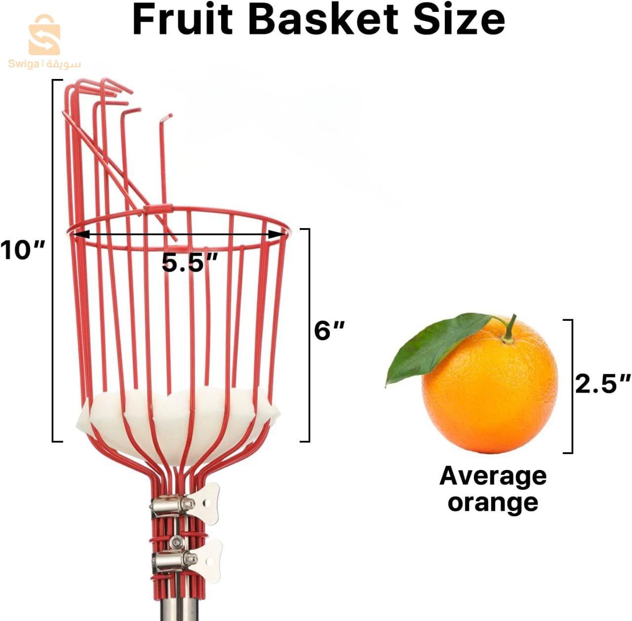 🍎 عصا قطف الفواكه - الطول 2 متر 🍐