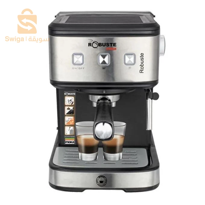 ماكينة تحضير القهوة الأوتوماتيكية بمقبض Moka من علامة Robuste