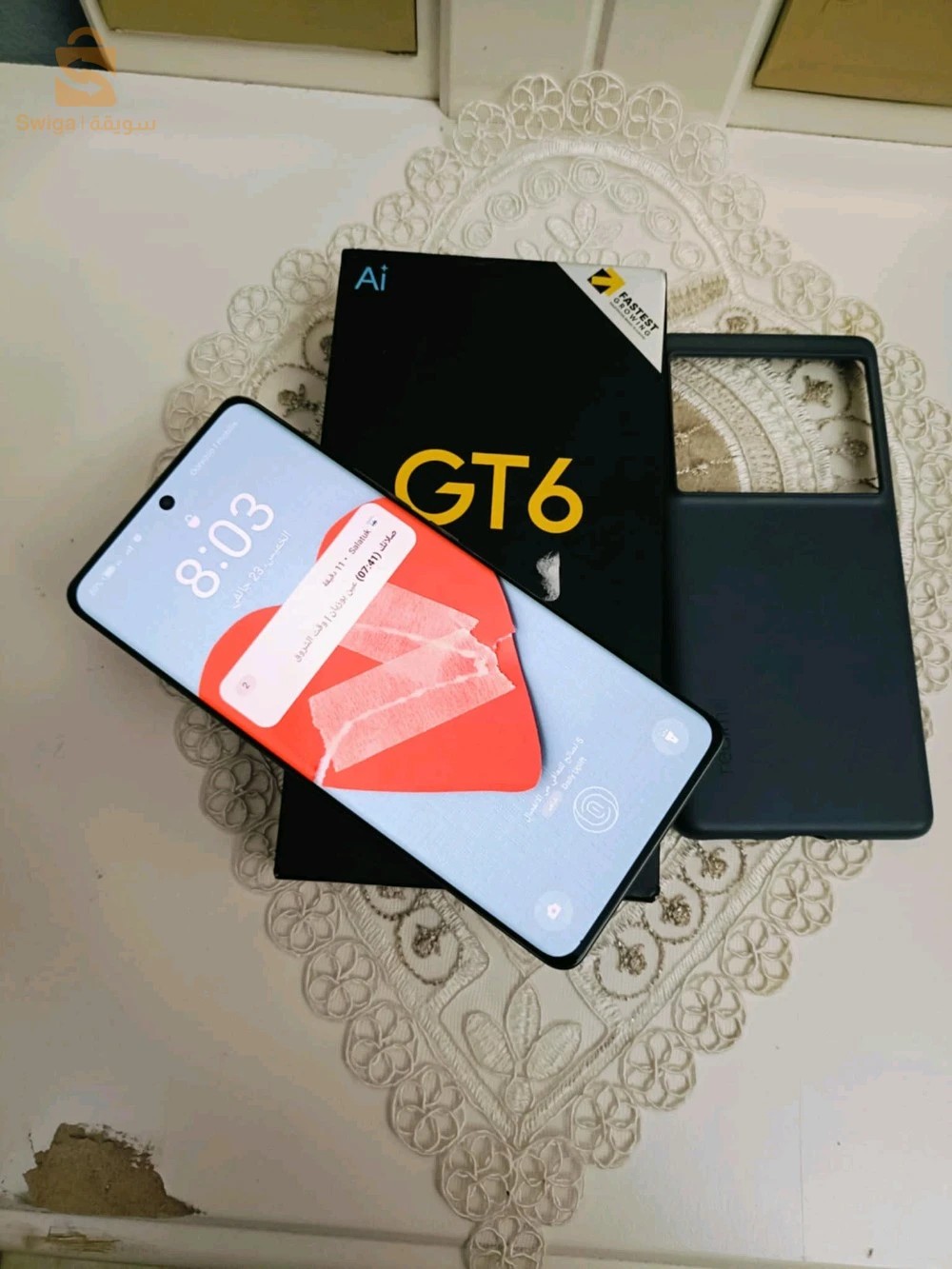 Realme GT 6 Globale 512- 16 fih no9ta madironjich jaya mcharika