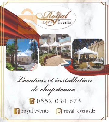 Location de Chapiteaux Chaises et Tables pour vnements