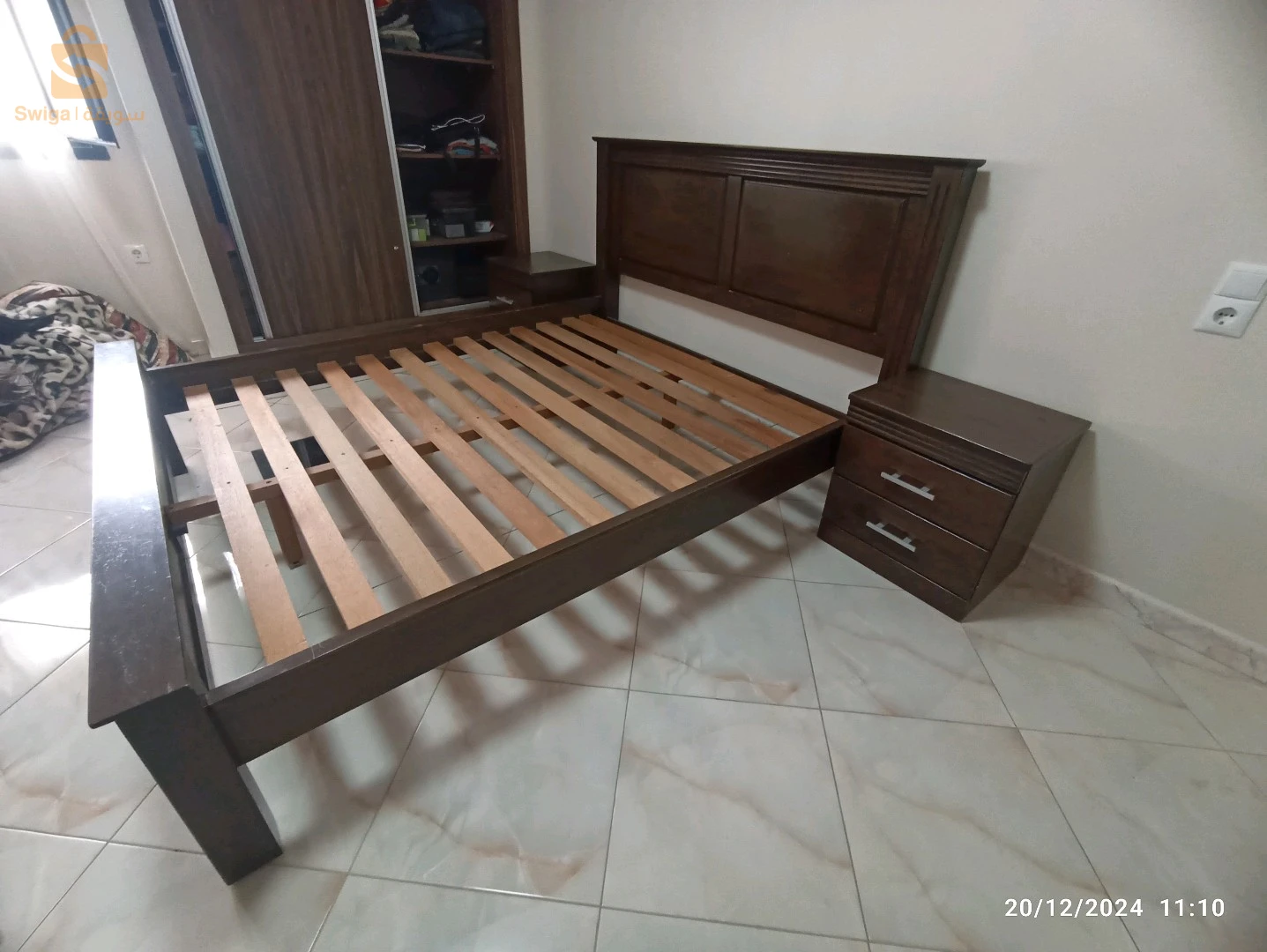 kit chambre à coucher en sedre sans armoire