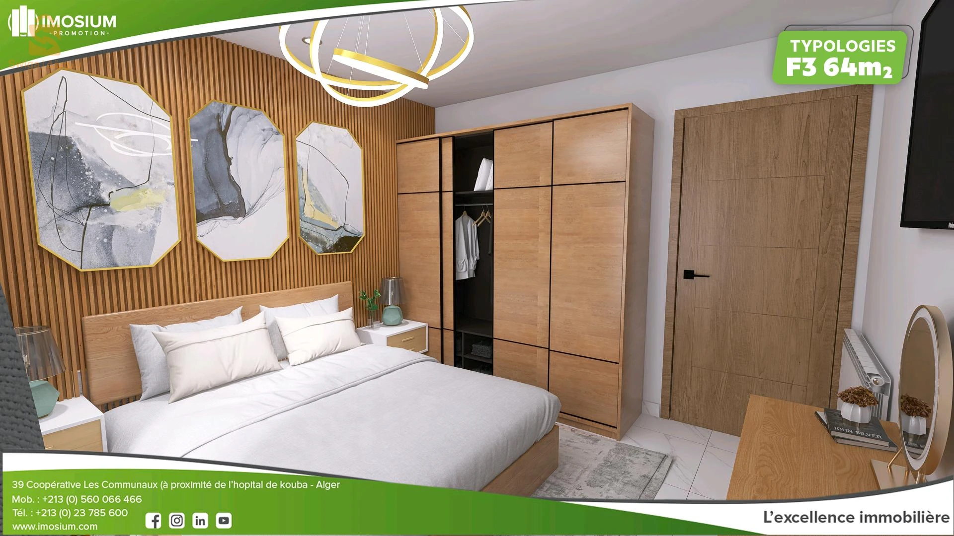 APPARTEMENT F3 64 m² à vendre dans la résidence azalée
