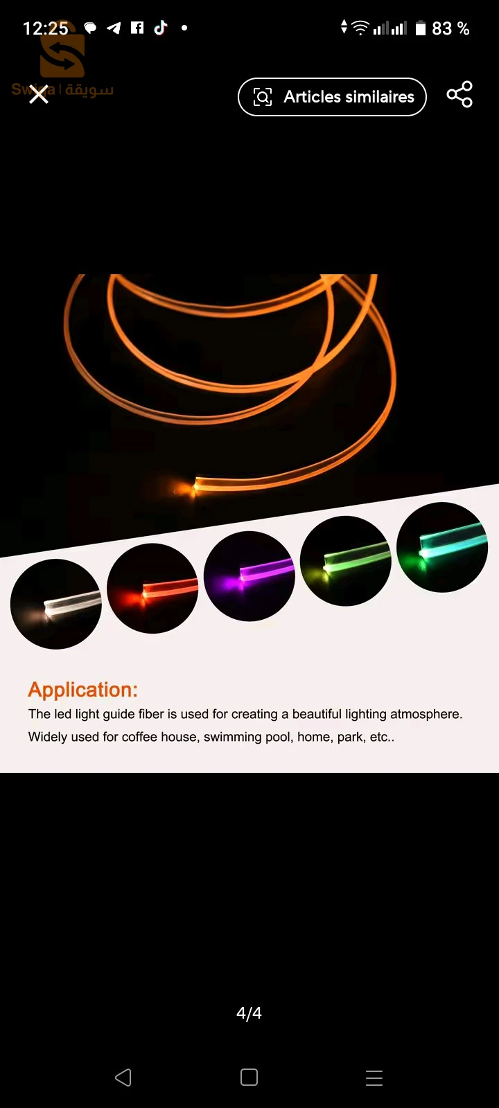 fibre optique lumineux et led voiture bluetooth