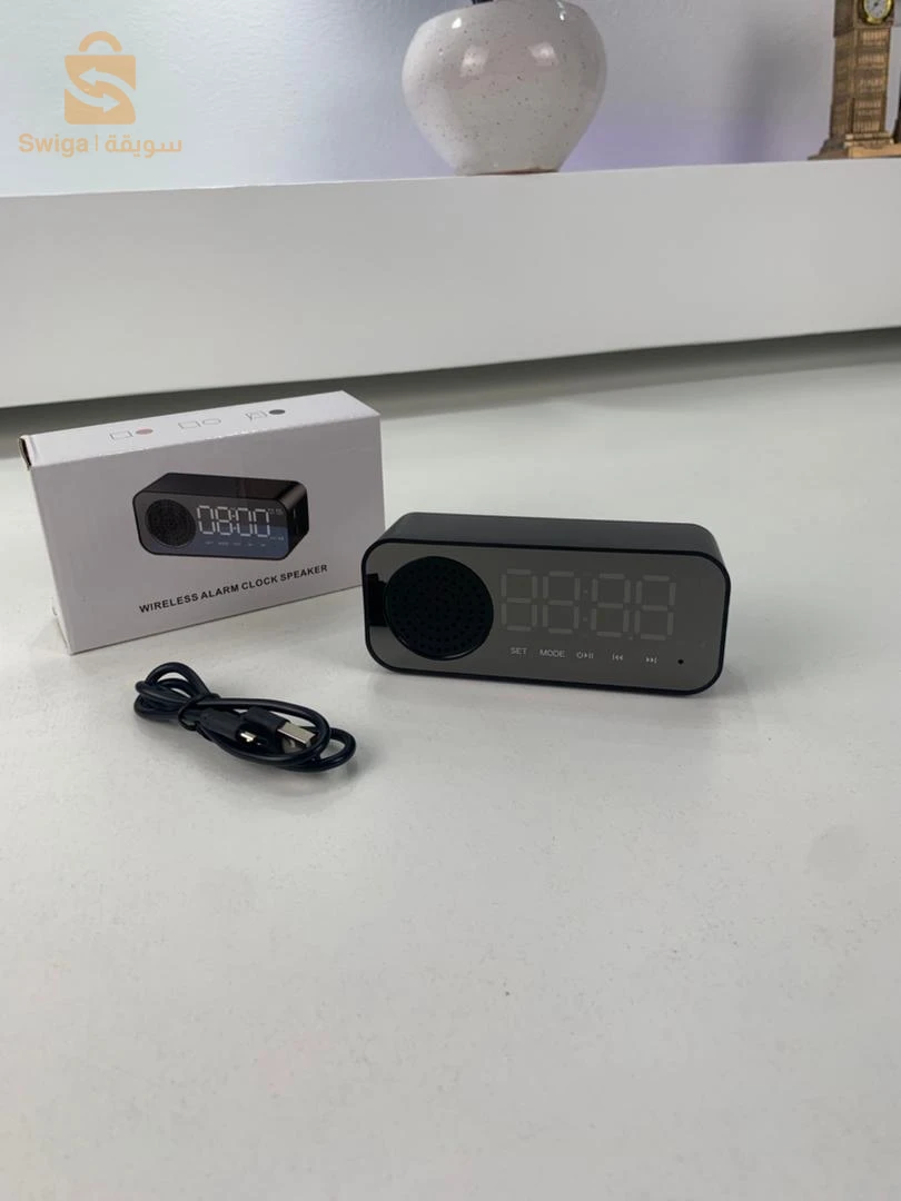 Haut-parleur Bluetooth avec Réveil et Radio FM – مكبر صوت بلوتوث مع منبه وراديو
