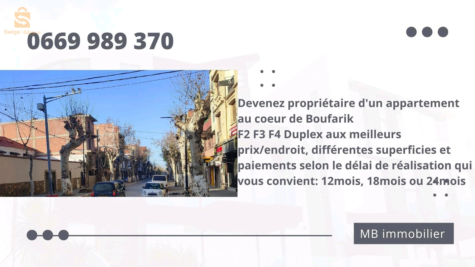 Vente appartement à Boufarik