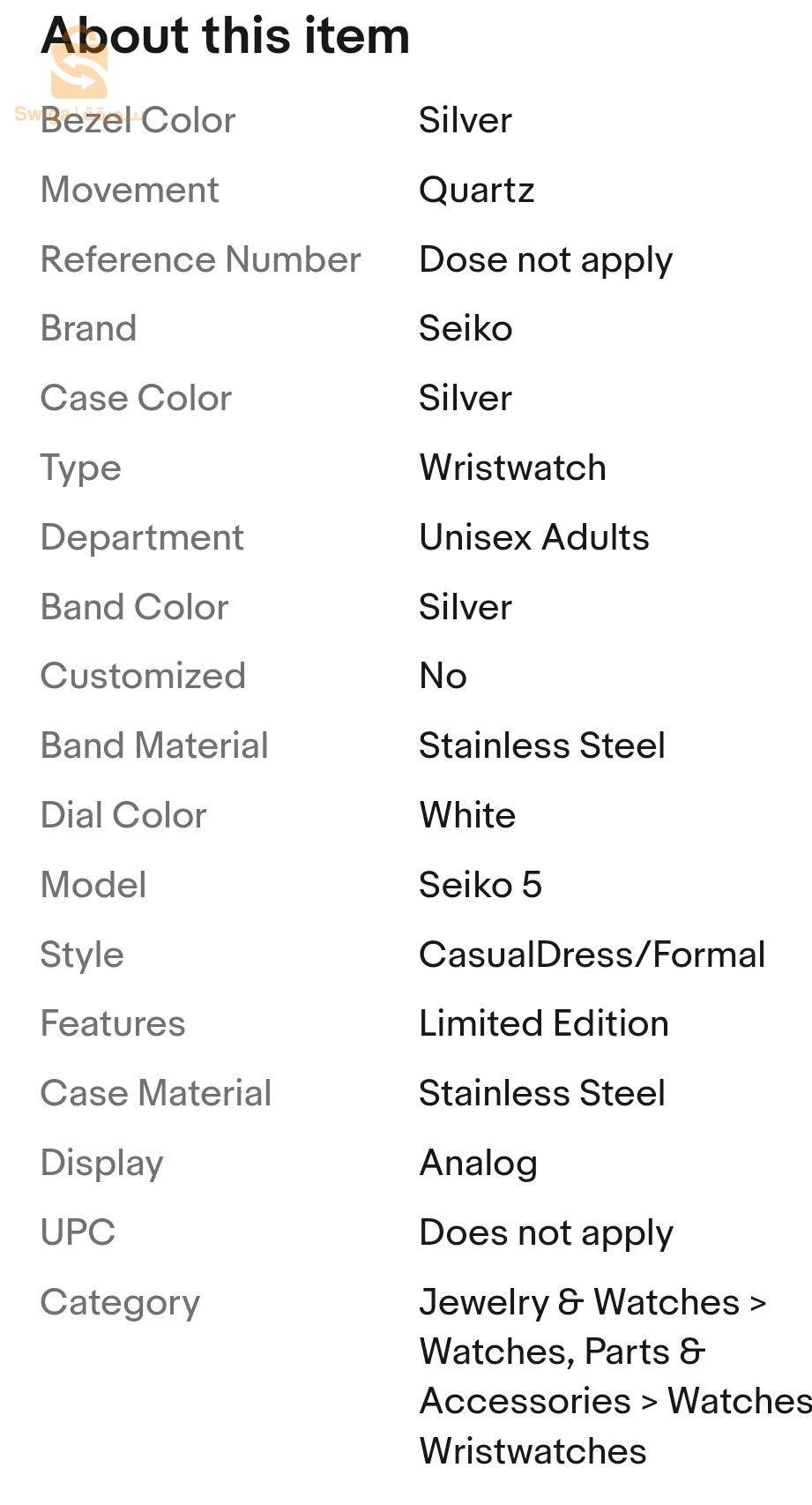 Seiko x ONE PIECE Monkey D. Luffy Gear 5 Edition Model Watch Size L