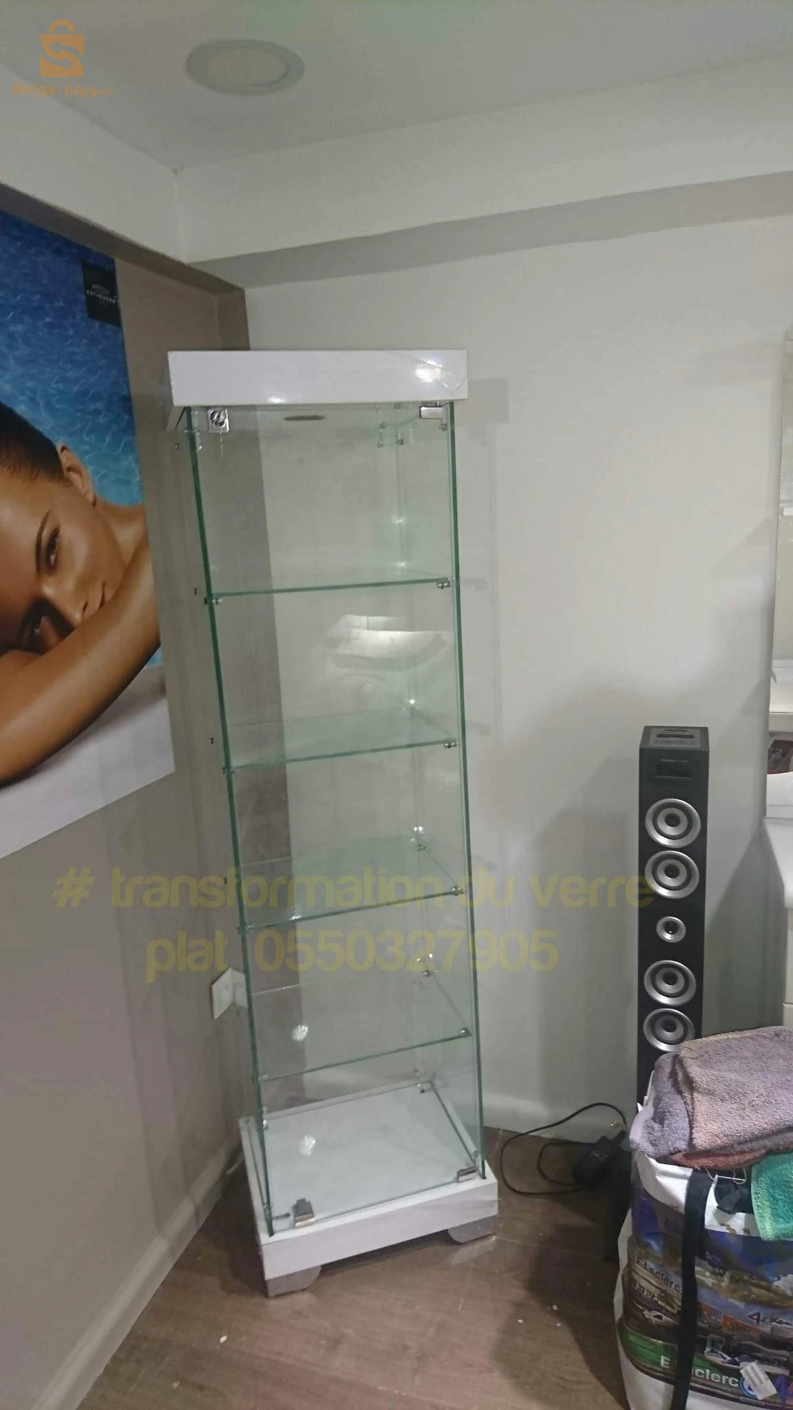 armoire en verre pour exposition 50cm