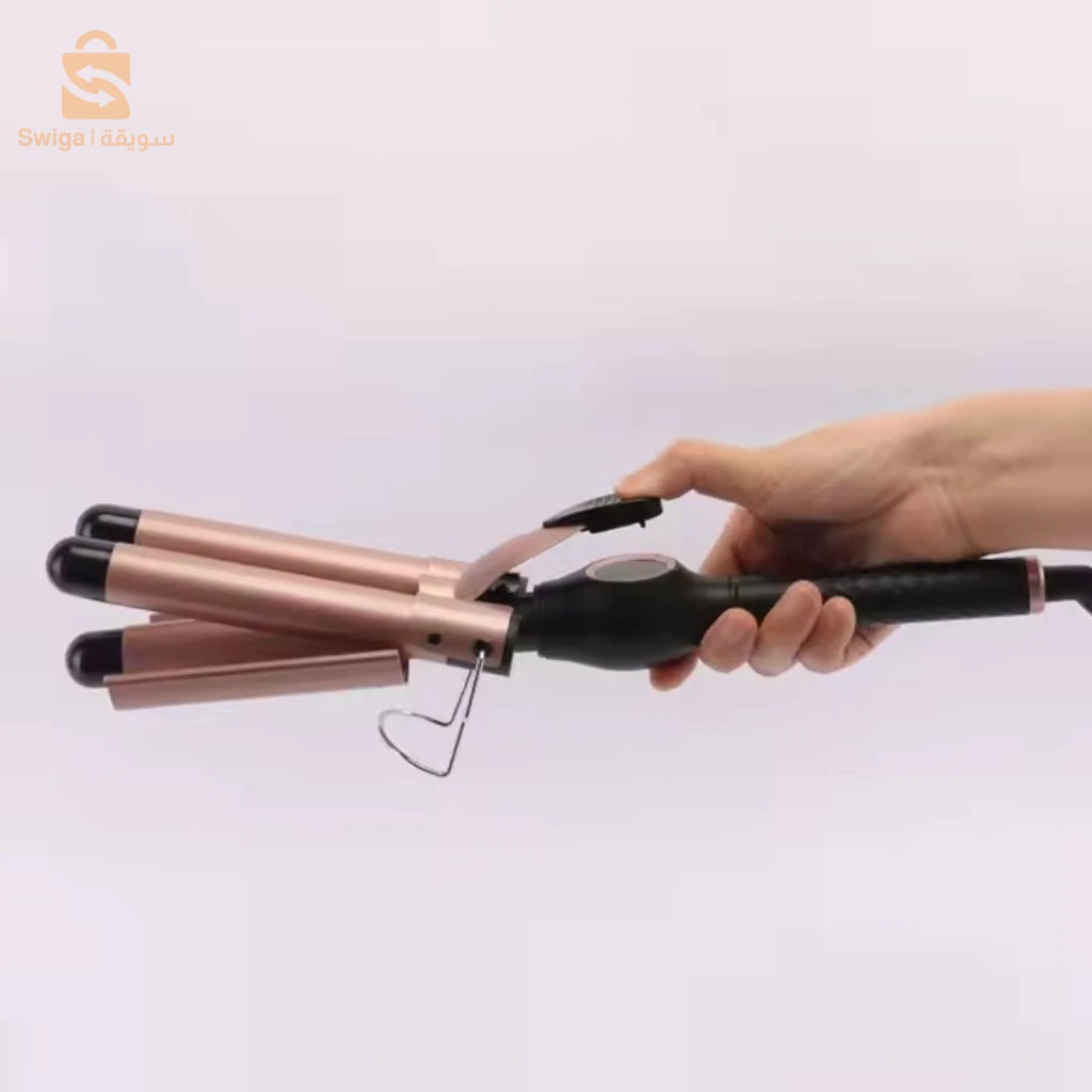 ENZO PROFESSIONAL Fer à Boucler Triple Barillet  – مكواة تجعيد ثلاثية الأسطوانات