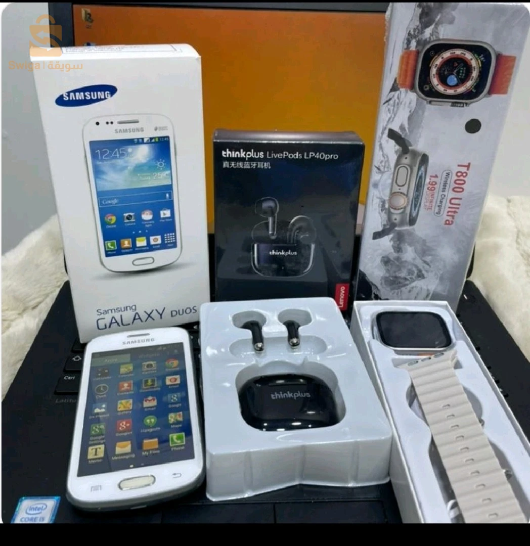 Galaxy s duos + smartwatch t800+ lp40 airpods